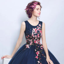 將圖片載入圖庫檢視器，The Carlista Blue Lace Sleeveless Embroidery Gown - WeddingConfetti