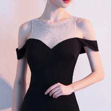 將圖片載入圖庫檢視器，The Tiffanie Black Off Shoulder Gown - WeddingConfetti