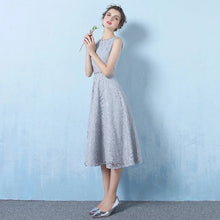 將圖片載入圖庫檢視器，The Eugenia Red / Grey Sleeveless Cocktail Dress - WeddingConfetti