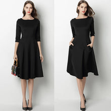 將圖片載入圖庫檢視器，The Karen Black / Red Mid Sleeves Short Dress - WeddingConfetti