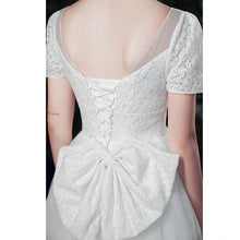 將圖片載入圖庫檢視器，The Paisley Wedding Bridal Short Sleeves Gown - WeddingConfetti