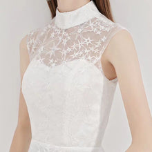 將圖片載入圖庫檢視器，The Lorelie High Collar Lace Sleeveless Dress (Available in 2 colours) - WeddingConfetti
