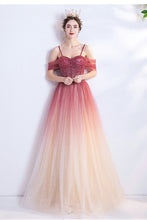 將圖片載入圖庫檢視器，The Kristen Off Shoulder Ombre Pink Gown - WeddingConfetti