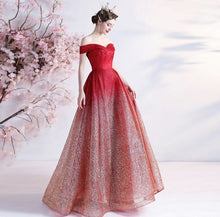 將圖片載入圖庫檢視器，Kiana 紅色露肩禮服