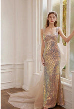 將圖片載入圖庫檢視器，The Ariel Glitter Mermaid Gown - WeddingConfetti