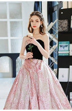 將圖片載入圖庫檢視器，The Kalisa Black Pink Diamante Tube Dress - WeddingConfetti