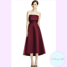將圖片載入圖庫檢視器，The Raquel Satin Tube Dress - WeddingConfetti