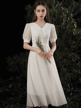 將圖片載入圖庫檢視器，The Franca Wedding Bridal Short Sleeve White Dress - WeddingConfetti