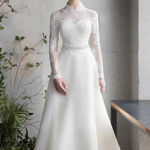 將圖片載入圖庫檢視器，The Mayrine Wedding Bridal Long Sleeves Gown - WeddingConfetti