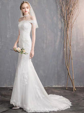 將圖片載入圖庫檢視器，The Renalyda Wedding Bridal Lace Off Shoulder Gown - WeddingConfetti