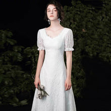 將圖片載入圖庫檢視器，The Tetrine Wedding Bridal Short Sleeves Lace Gown - WeddingConfetti