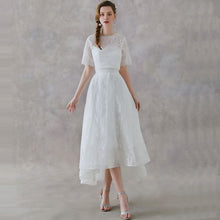 將圖片載入圖庫檢視器，The Rachelle Wedding Bridal White Two Piece Bridal Separates Cropped Top and Skirt - WeddingConfetti