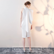 將圖片載入圖庫檢視器，The Odellia Toga Sleeveless White / Pink Dress - WeddingConfetti