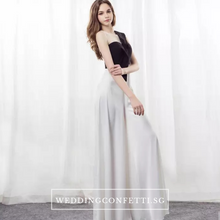 將圖片載入圖庫檢視器，The Oriselle Toga Colour Block White and Black Dress / Gown / Pantsuit - WeddingConfetti