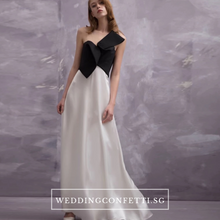 將圖片載入圖庫檢視器，The Oriselle Toga Colour Block White and Black Dress / Gown / Pantsuit - WeddingConfetti