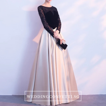 將圖片載入圖庫檢視器，The Chantelle Champagne Lace Long Sleeves Gown - WeddingConfetti