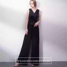 將圖片載入圖庫檢視器，The Oorelle Toga Colour Block White and Black Pantsuit - WeddingConfetti