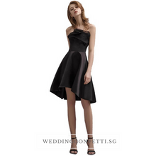 將圖片載入圖庫檢視器，The Carenlyn Bridal Wedding Black Organza Tube Dress - WeddingConfetti