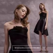 將圖片載入圖庫檢視器，The Carenlyn Bridal Wedding Black Organza Tube Dress - WeddingConfetti