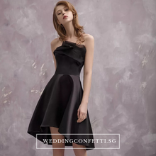 將圖片載入圖庫檢視器，The Carenlyn Bridal Wedding Black Organza Tube Dress - WeddingConfetti