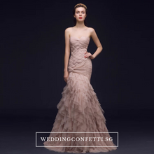 將圖片載入圖庫檢視器，The Carlista Beige / Red Tube Dress - WeddingConfetti