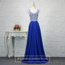 將圖片載入圖庫檢視器，The Xandora Crystals Pink / Red / Blue Sleeveless Gown - WeddingConfetti