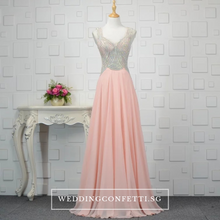 將圖片載入圖庫檢視器，The Xandora Crystals Pink / Red / Blue Sleeveless Gown - WeddingConfetti