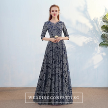 將圖片載入圖庫檢視器，The Mydina Gold / Royal Blue / Red / Navy Blue Long Sleeves Dress - WeddingConfetti