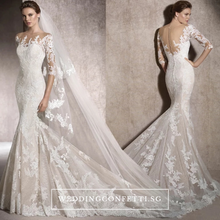 將圖片載入圖庫檢視器，The Rossana Wedding Bridal Long Sleeves Gown (Customisable) - WeddingConfetti