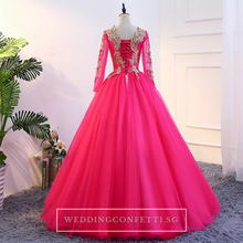 將圖片載入圖庫檢視器，The Rosella Royal Blue/Red/Fuschia/Champagne Long Sleeves Gown (Available in 4 Colours) - WeddingConfetti