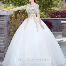 將圖片載入圖庫檢視器，The Rosella Royal Blue/Red/Fuschia/Champagne Long Sleeves Gown (Available in 4 Colours) - WeddingConfetti