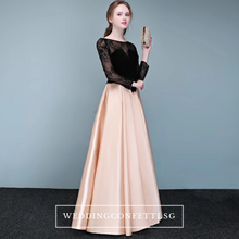 將圖片載入圖庫檢視器，The Chantelle Champagne Lace Long Sleeves Gown - WeddingConfetti