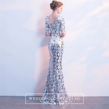 將圖片載入圖庫檢視器，The Jhovana Rose Gold/Silver/Black Long Sleeves Gown - WeddingConfetti