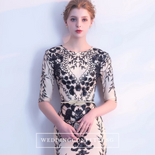 將圖片載入圖庫檢視器，The Jhoviani Champagne/Black Long Sleeves Gown - WeddingConfetti