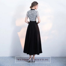 將圖片載入圖庫檢視器，The Sophielle Black Lace Short Sleeves Gown (Available in 2 Designs) - WeddingConfetti
