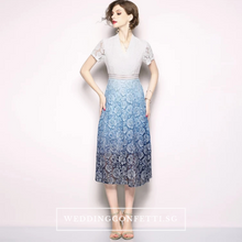 將圖片載入圖庫檢視器，The Evita Lace Short Sleeves Dress - WeddingConfetti