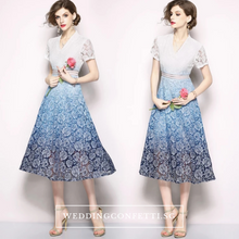 將圖片載入圖庫檢視器，The Evita Lace Short Sleeves Dress - WeddingConfetti