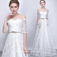 將圖片載入圖庫檢視器，The Philadelphia Off Shoulder Gown - WeddingConfetti