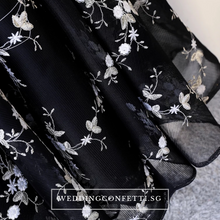 將圖片載入圖庫檢視器，The Sharapova Long Sleeves Black Gown - WeddingConfetti