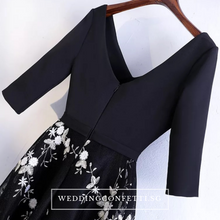 將圖片載入圖庫檢視器，The Sharapova Long Sleeves Black Gown - WeddingConfetti