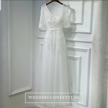 將圖片載入圖庫檢視器，The Serena White/ Blue / Red / Pink / Black Long Sleeves Gown (Customisable) - WeddingConfetti