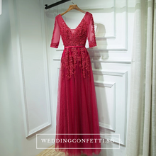 將圖片載入圖庫檢視器，The Serena White/ Blue / Red / Pink / Black Long Sleeves Gown (Customisable) - WeddingConfetti