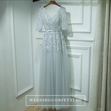 將圖片載入圖庫檢視器，The Serena White/ Blue / Red / Pink / Black Long Sleeves Gown (Customisable) - WeddingConfetti