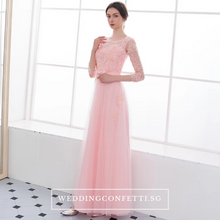 將圖片載入圖庫檢視器，The Veronica Pink Lace Long Sleeves Dress - WeddingConfetti