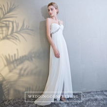將圖片載入圖庫檢視器，The Jsabella White / Blue / Purple Toga Gown - WeddingConfetti