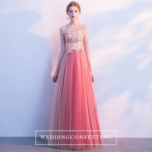 將圖片載入圖庫檢視器，The Cherry Pink One Shoulder Dress - WeddingConfetti