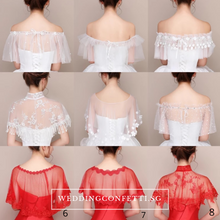 將圖片載入圖庫檢視器，Wedding Bridal Overlay / Shawl / Cover Up / Scarf / Capes / Bolero Jacket - WeddingConfetti