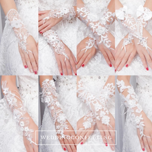 將圖片載入圖庫檢視器，Wedding Lace White Gloves - WeddingConfetti