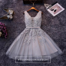 將圖片載入圖庫檢視器，The Talitha Grey/Pink/Red/Blue Lace Sleeveless Dress - WeddingConfetti