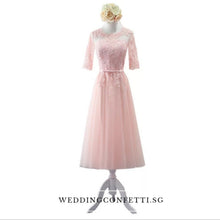 將圖片載入圖庫檢視器，Penny Pink Long Sleeves Dress - WeddingConfetti